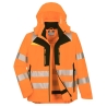 Parka 4 en 1 haute visibilité classe 3 imperméable Orange/noir – Portwest DX466
