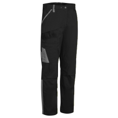 Pantalon de travail coton léger bicolore multipoches WX1 Noir/gris – Portwest CD131