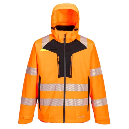 Parka 4 en 1 haute visibilité classe 3 imperméable Orange/noir – Portwest DX466