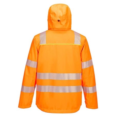Parka 4 en 1 haute visibilité classe 3 imperméable Orange/noir – Portwest DX466