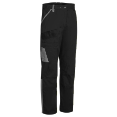 Pantalon de travail bicolore en coton multipoches WX1 Noir/gris – Portwest CD111