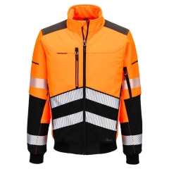 Veste bomber softshell haute visibilité classe 2 Orange/noir – Portwest EV468