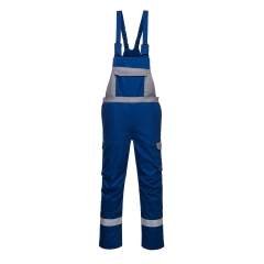 Cotte à bretelles bicolore ignifugée multi-risques Bizflame Ultra Bleu royal – Portwest FR07