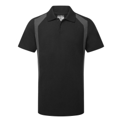 Polo manches courtes en coton mélangé WX2 Noir/gris – Portwest CD812