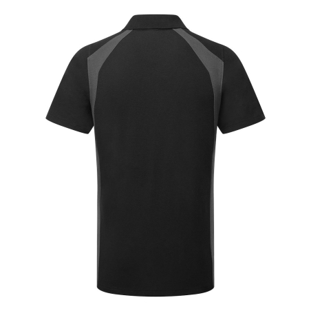 Polo manches courtes en coton mélangé WX2 Noir/gris – Portwest CD812