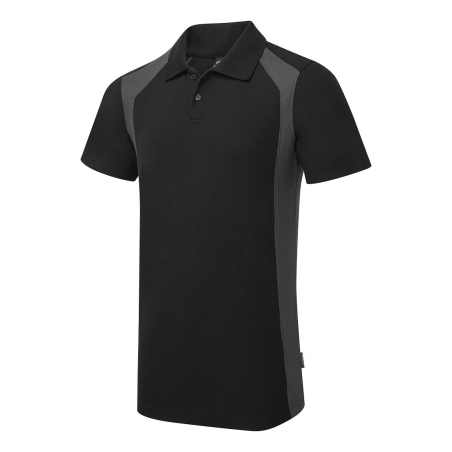 Polo manches courtes en coton mélangé WX2 Noir/gris – Portwest CD812