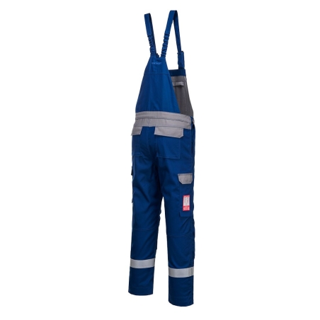 Cotte à bretelles bicolore ignifugée multi-risques Bizflame Ultra Bleu royal – Portwest FR07