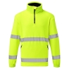 Polaire haute visibilité zippée 1/2 zip anti-bouloche Jaune – Portwest F302