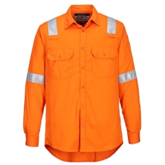 Chemise légère antistatique ignifugée haute visibilité Orange – Portwest FR720