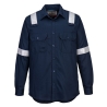 Chemise légère antistatique ignifugée haute visibilité Marine – Portwest FR720