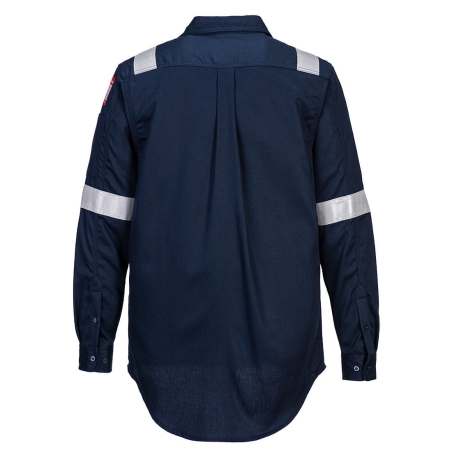Chemise légère antistatique ignifugée haute visibilité Marine – Portwest FR720