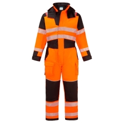 Combinaison d'hiver haute visibilité ignifugée multirisque Orange/noir – Portwest FR516