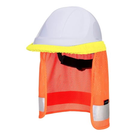 Saharienne haute visibilité pour casque de sécurité Orange – Portwest HA17