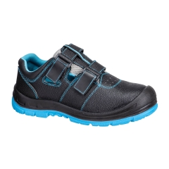 Chaussure de sécurité composite S1 ESD respirante Noir/bleu – Portwest FS70