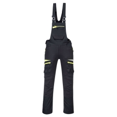 Cotte à bretelles stretch 4 voies multipoches avec genouillères Noir – Portwest DX441