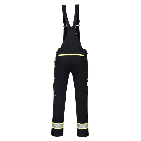 Cotte à bretelles stretch 4 voies multipoches avec genouillères Noir – Portwest DX441