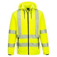Sweat à capuche zippé haute visibilité classe 2/3 Jaune – Portwest KX303