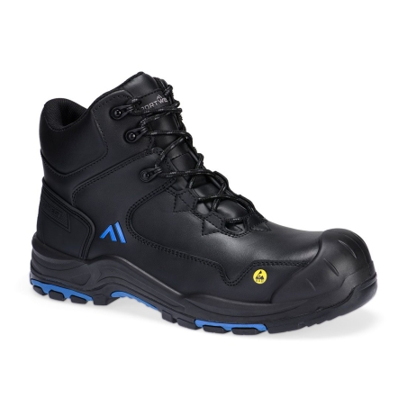 Chaussure montante de sécurité S3S ESD HRO résistante à la chaleur Noir/bleu – Portwest FC18