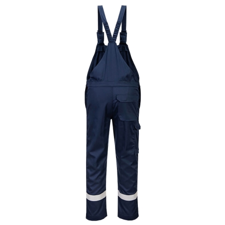 Cotte à bretelles multirisques ignifugée antistatique 280 g Marine – Portwest FR418
