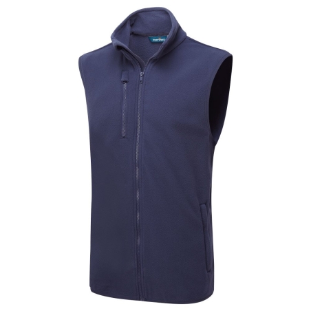 Gilet polaire zippé multipoches protège-menton Marine – Portwest F417NAR