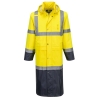 Manteau de pluie haute visibilité contraste 122 cm classe 3 Jaune/marine – Portwest H446