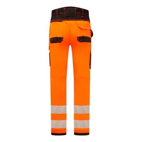 Pantalon haute visibilité extensible léger stretch PW3 Orange/noir – Portwest PW303