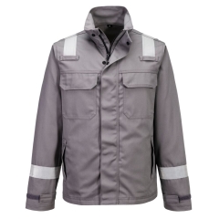 Veste multirisques ignifugée antistatique protection chimique 280g Gris – Portwest FR609