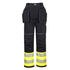 Pantalon holster haute visibilité classe 1 multipoches Jaune/noir – Portwest PW307