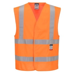 Gilet haute visibilité résistant à la flamme classe 2 Orange – Portwest FR75