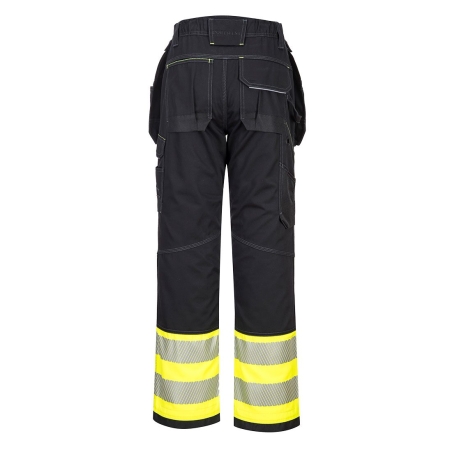 Pantalon holster haute visibilité classe 1 multipoches Jaune/noir – Portwest PW307