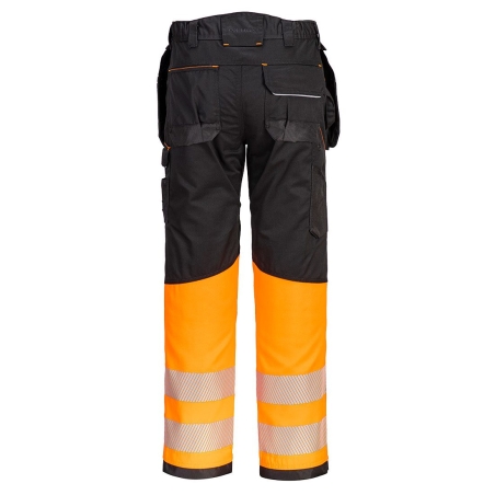 Pantalon holster haute visibilité classe 1 multipoches Orange/noir – Portwest PW307