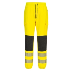 Jogging haute visibilité stretch 4 sens renforts genoux Jaune/noir – Portwest KX346