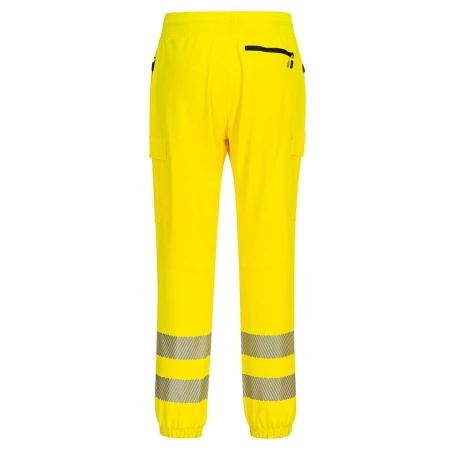 Jogging haute visibilité stretch 4 sens renforts genoux Jaune/noir – Portwest KX346