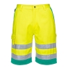 Short haute visibilité léger poly-coton jusqu'aux genoux Jaune/théal – Portwest L043