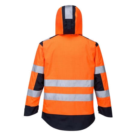 Veste de pluie doublée multirisque arc électrique Modaflame Orange/marine – Portwest MV70