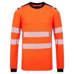 Tee-shirt manches longues haute visibilité ignifugé antistatique Orange/noir – Portwest FR736