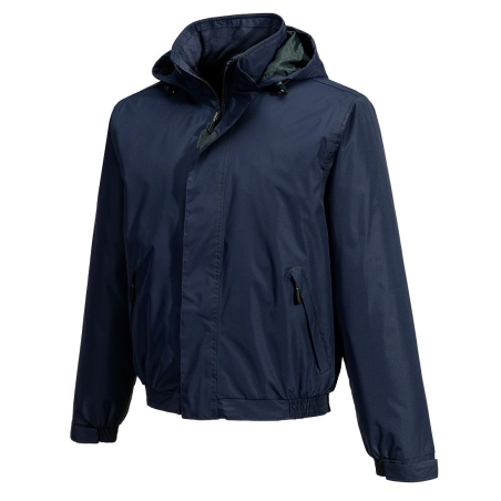 Blouson imperméable respirant doublure polaire capuche cachée Marine – Portwest S503NAR