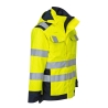 Veste de pluie doublée multirisque arc électrique Modaflame Jaune/marine – Portwest MV70