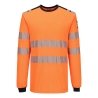 Tee-shirt manches longues haute visibilité ignifugé antistatique Orange/marine – Portwest FR736