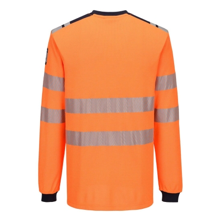 Tee-shirt manches longues haute visibilité ignifugé antistatique Orange/marine – Portwest FR736