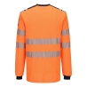 Tee-shirt manches longues haute visibilité ignifugé antistatique Orange/marine – Portwest FR736