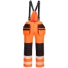 Pantalon de pluie à bretelles haute visibilité classe 2 Orange/noir – Portwest PW356