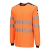 Tee-shirt manches longues haute visibilité ignifugé antistatique Orange/marine – Portwest FR736