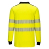 Polo manches longues haute visibilité ignifugé modacrylique Jaune/noir – Portwest FR702