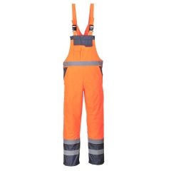 Cotte à bretelles haute visibilité imperméable classe 2 Orange/marine – Portwest S488
