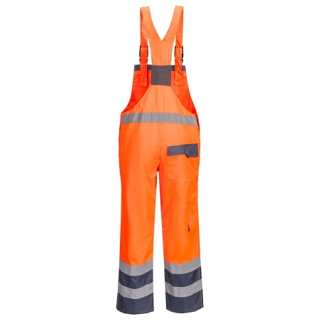 Cotte à bretelles haute visibilité imperméable classe 2 Orange/marine – Portwest S488