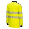 Polo manches longues haute visibilité ignifugé modacrylique Jaune/noir – Portwest FR702