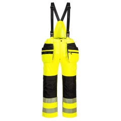 Pantalon de pluie à bretelles haute visibilité classe 2 Jaune/noir – Portwest PW356