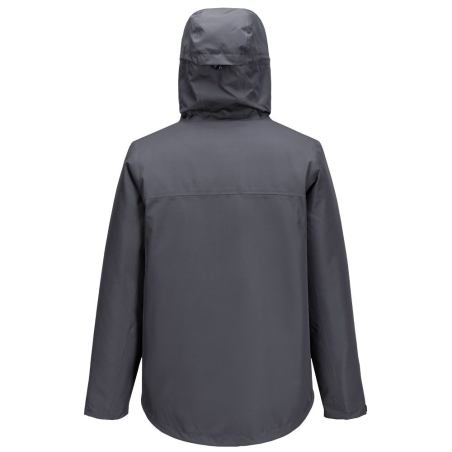 Parka imperméable respirante à capuche réglable Gris métal – Portwest S611