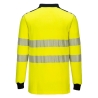 Polo manches longues haute visibilité ignifugé modacrylique Jaune/marine – Portwest FR702